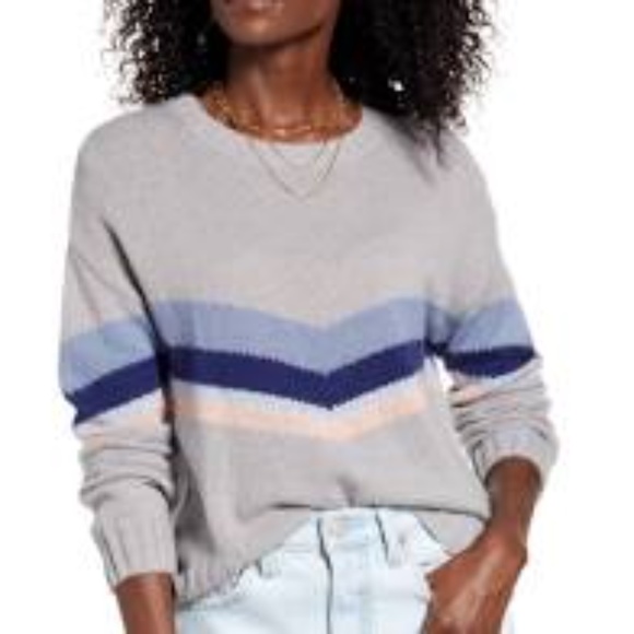 Rails Sweaters - The Rails Perci Lakeside Chevron Striped Sweater L